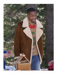 12 Dates of Christmas Anthony Assent Shearling Suede Peacoat