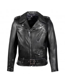 1950s Motorcycle Black Leather Jacket