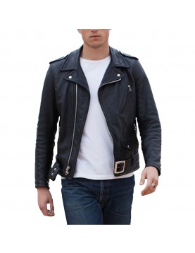 1950s Motorcycle Black Leather Jacket