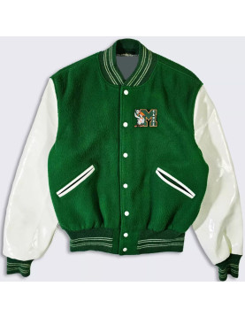 70’s Miami Hurricanes Green and White Varsity Jacket