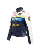 73rd NBA All Star Game 2024 Jennifer Hudson Midnight Navy Royal Leather Jacket