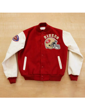 80’s San Francisco 49ers Red Letterman Jacket