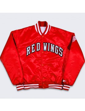 80’s Detroit Red Wings Red Bomber Jacket