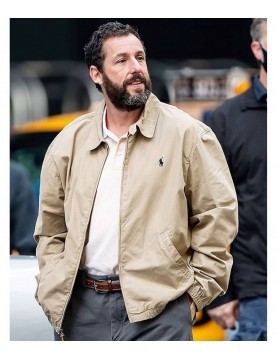 Adam Sandler Hustle Beige Cotton Jacket