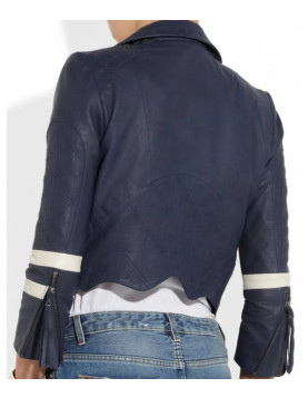 Agents of Shield Chloe Bennet Blue Leather Jacket