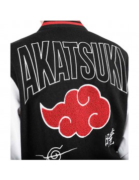 Akatsuki Black and White Varsity Jacket