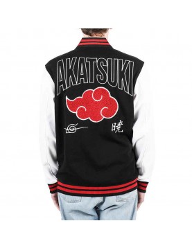 Akatsuki Black and White Varsity Jacket