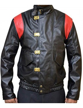 Akira Capsule Black Leather Jacket Halloween Costume Jacket