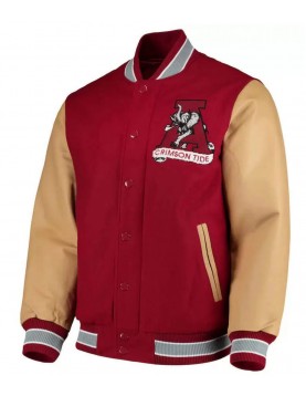 Alabama Crimson Tide Red Letterman Jacket