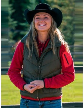 Amy Fleming Heartland Green Puffer Vest