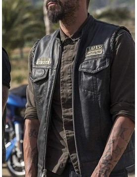 Angel Reyes Mayans M.C. Clayton Cardenas Leather Vest