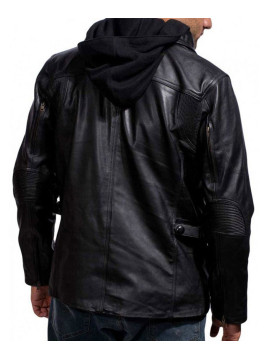 Arnold Terminator 5 Leather Jacket with Hood