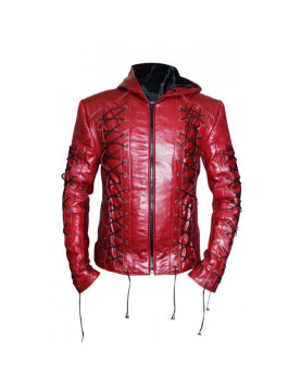 Arrow Arsenal Red Hooded Jacket