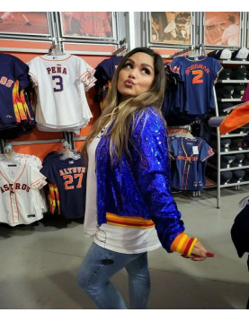 Astros Sequin Varsity Jacket