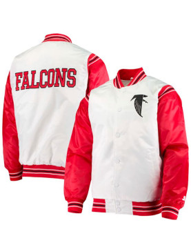 Atlanta Falcons Starter Red and White Jacket