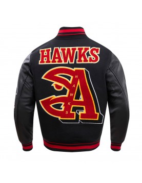 Atlanta Hawks Mash Up Logo Wool Varsity Jacket