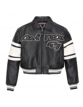 Avirex N4 Cropped Leather Jacket