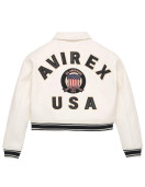 Avirex Women Cropped Leather Jacket