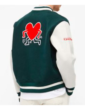 Axel Arigato Keith Haring Green Varsity Jacket