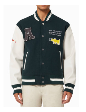 Axel Arigato Keith Haring Green Varsity Jacket