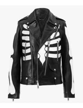 Axl Rose Guns N Roses Skeleton Motorcycle Costume Leather Jacket