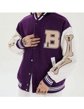 Bad To The Skeleton Bone Patchwork Jacket