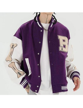 Bad To The Skeleton Bone Patchwork Jacket