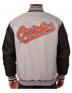 Baltimore Orioles Black and Gray Varsity Poly Twill Jacket