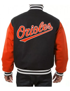 Baltimore Orioles Orange/Black Wool Varsity Jacket