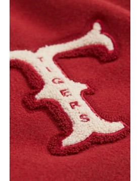 Baseball Embroidered Red Tigers Wool Varsity Jacket