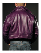 Batman Joker Goon Purple Bomber Leather Jacket