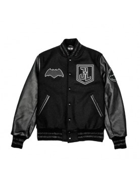 Batman Justice League Black Varsity Jacket