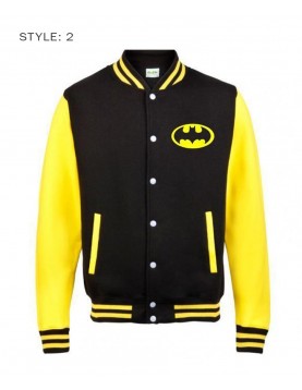 Batman Lettermen Black Varsity Jacket