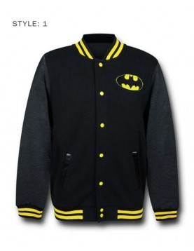 Batman Lettermen Black Varsity Jacket