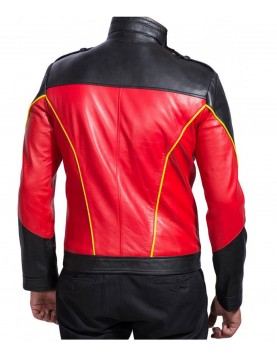 Batman Robin Red and Black Leather Jacket