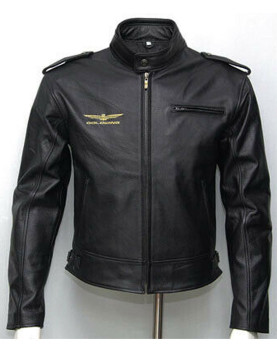 Biker Goldwing Black Leather Jacket