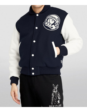 Billionaire Boys Club Astro Blue and White Varsity Jacket