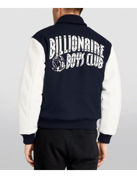 Billionaire Boys Club Astro Blue and White Varsity Jacket