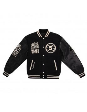 Black Fives Basketball Varsity Jacket