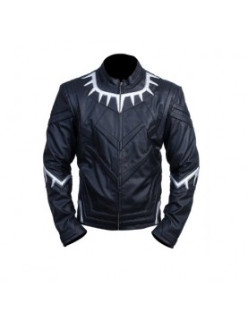 Black Panther Avengers Infinity War Chadwisk Boseman Black Costume Leather Jacket