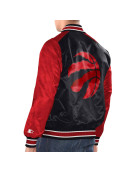 Black/Red Toronto Raptors Renegade Varsity Satin Jacket