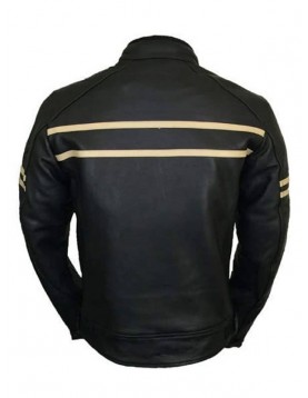 Black Retro Style Mens Leather Fashion Jacket