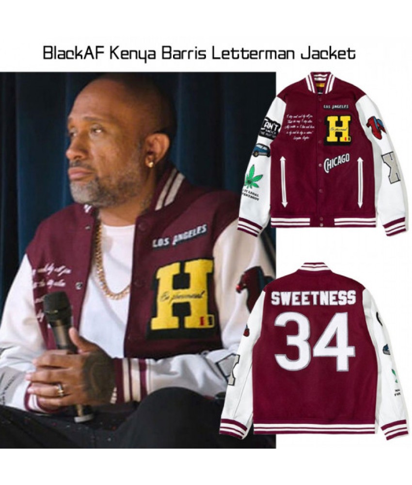 Letterman BlackAF Kenya Barris Louis Vuitton Jacket - Jacket Makers