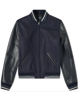 Blouson Copper A.P.C. Varsity Blue and Black Jacket