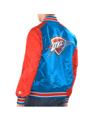 Blue/Orange Oklahoma City Thunder Renegade Varsity Satin Jacket