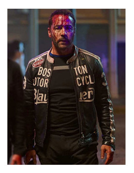 Boston Blauer American Night Jeremy Piven Leather Biker Jacket