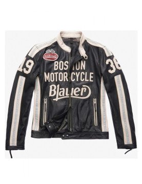 Boston Blauer American Night Jeremy Piven Leather Biker Jacket