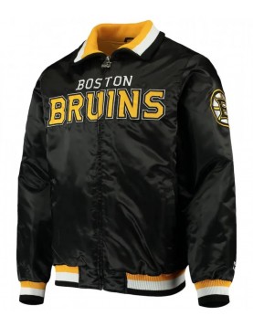 Boston Bruins Starter Bomber Black Jacket