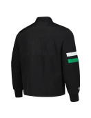 Boston Celtics Black Stitch Applique Bomber Jacket