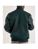 Boston Celtics Dark Green Varsity Wool/Leather Jacket